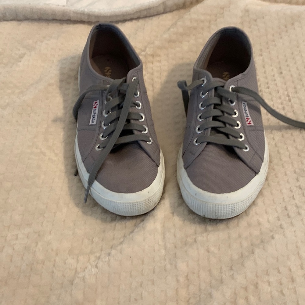 Gray basketball sneakers